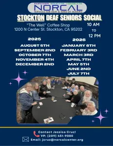 Stockton Deaf Seniors Social 2026 @ The Well Coffee Shop