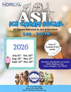 ASL Ice Cream Social @ Handel's Handmade Ice Cream
